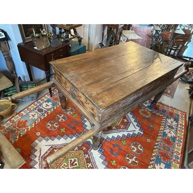 Mission Late 19th Century Spanish Processional Table, Carved Wood For Sale - Image 3 of 7