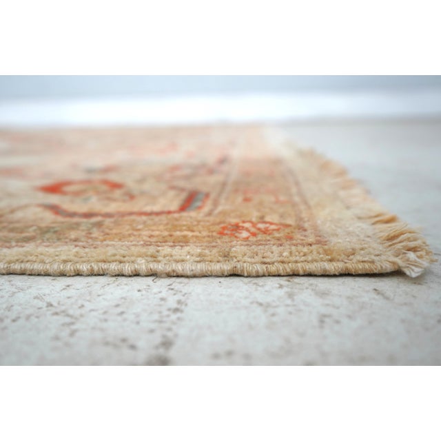 Gold Hand Woven Low Weave Approx. 6x9 Turkish Area Rug For Sale - Image 8 of 11
