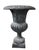 Classic Neoclassical Cast Iron Garden Urn With Distressed Bronze Finish For Sale In West Palm - Image 6 of 12