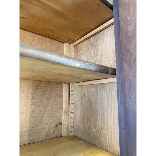 19th Century Solid Mahogany Carved Glass Door Bookcase For Sale - Image 14 of 15