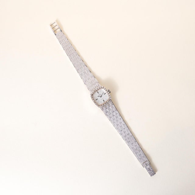 Omega Vintage Omega Geneve 18k Gold Diamonds Cocktail Ladies' Wristwatch For Sale - Image 4 of 7