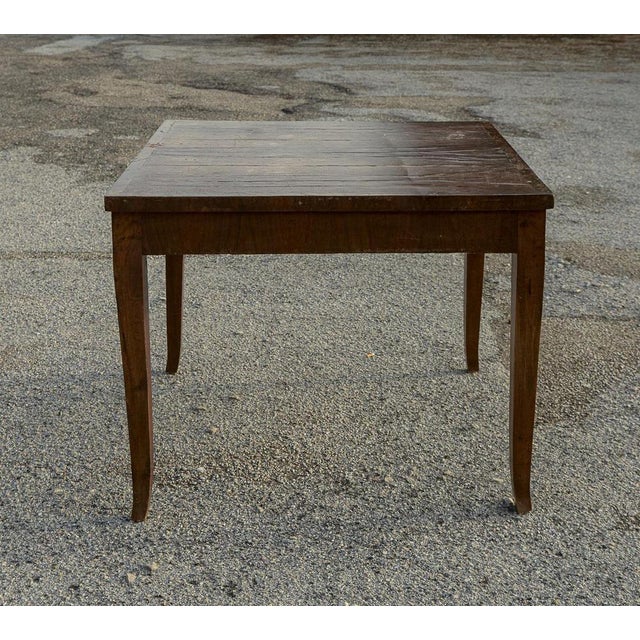 Square Dining Table in Walnut, Italy, 19th Century For Sale - Image 5 of 18