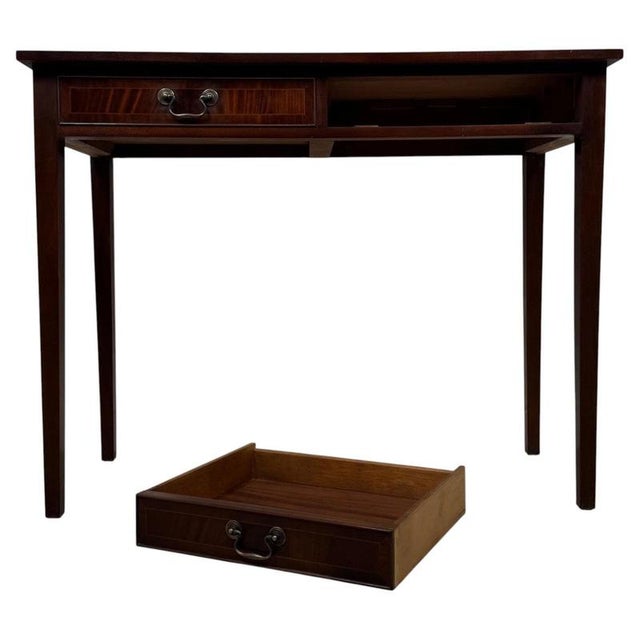 Antique English Mahogany Writing Table For Sale - Image 10 of 12