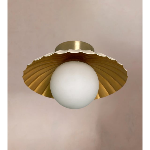 2020s Cream Color Ceiling Flush Mount Lamp For Sale - Image 5 of 10