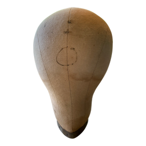 Vintage Mannequin Head Canvas Millinery Hat Shop Display