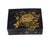 Mid 20th Century Hand Painted Laquerre Heian Zohiko Hand-Painted Gold Peony Maki-E Lidded Box Japan For Sale - Image 4 of 8