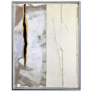 Adja Yunkers, Mixed Media Collage Oil Painting Latvian American Modernist Artist Adja Yunkers, 1973 For Sale