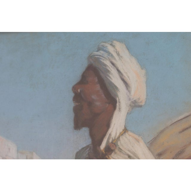 Paper Musician Playing to a Crowd, 1950s, Pastel and Paper, Framed For Sale - Image 7 of 8
