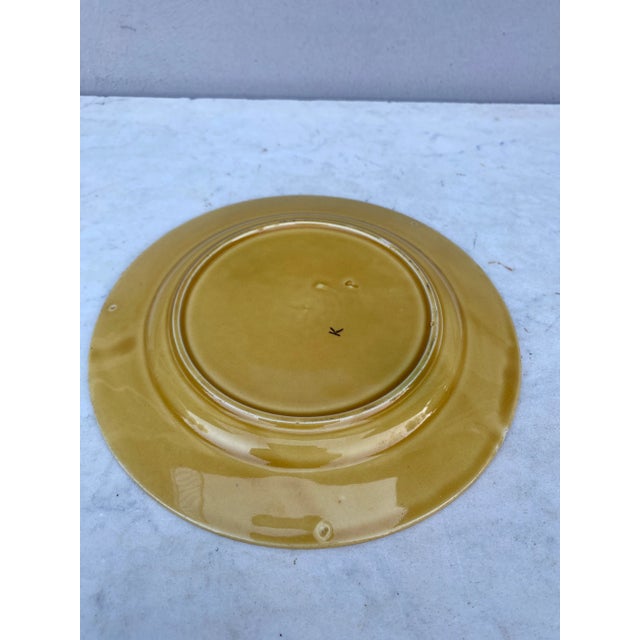 Luneville French Majolica Lilac Plate Luneville, Circa 1880 For Sale - Image 4 of 4