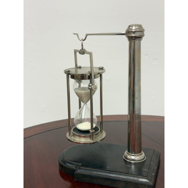 Early 21st Century Hourglass Timer on Wood Base, Vintage For Sale - Image 5 of 11
