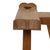 Brown Mid-Century Modern Spanish Brutalist Tripod Chair in Oak For Sale - Image 8 of 14