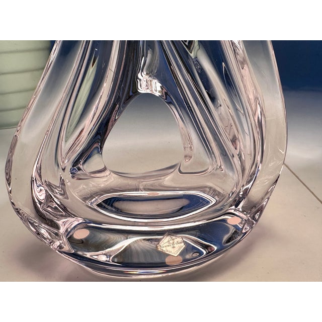 Mid-Century Modern Sculptural Mouth-Blown Crystal Art Glass Table Lamp from Vannes Le Chatel, France, 1960s For Sale - Image 3 of 17