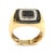 This stunning men's black and white diamond band ring is a true testament to the art of craftsmanship. With 10K yellow...