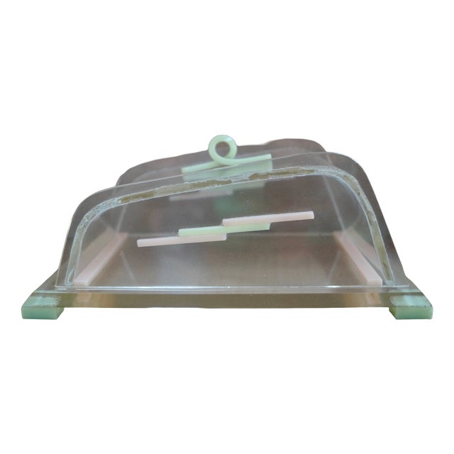 Art Deco Acrylic Butter Dish, 1930 For Sale