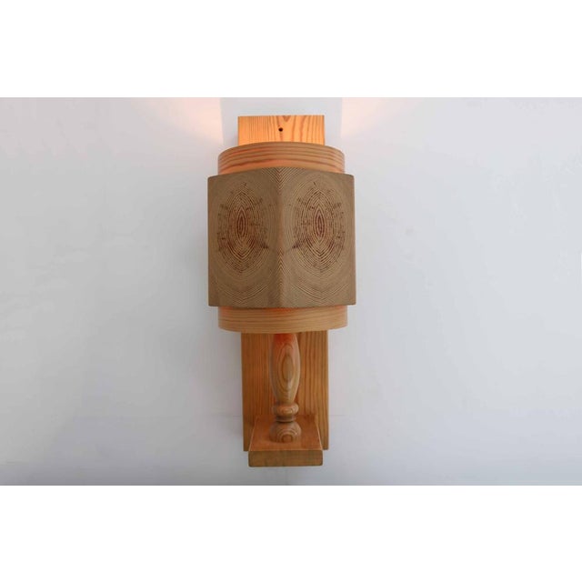Vintage Wall Lights in Pine by Leif Wikner, Sweden, 1970s, Set of 2 For Sale - Image 10 of 13