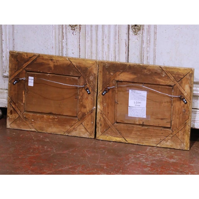 Pair of 19th Century Belgium Pendant Chicken Paintings Signed Dubois For Sale - Image 14 of 15