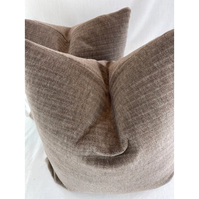 Transitional Pollack & Associates "Alpaca Ridge Mohair" in Andes 22" Pillows-A Pair For Sale - Image 3 of 4