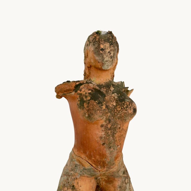 French Artist, Large Figurative Sculpture, 1950s, Terracotta For Sale - Image 6 of 11