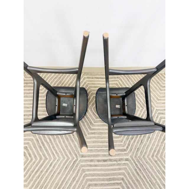 Rare Erik Buch MCM Teak Barstool Pair Danish Modern Vintage Collector Find For Sale - Image 12 of 12