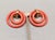 1950s Vintage 1950s Signed Napier Goldtone 2 Pink Hoop Clip Earrings-2 Pieces For Sale - Image 5 of 7