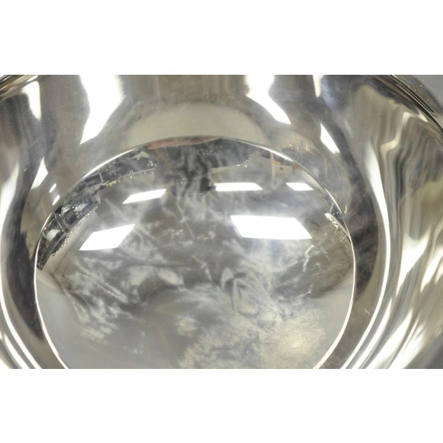 Silver Vintage Mid Century Modern Towle Silver Plated 8.5" Round Footed Serving Bowl For Sale - Image 8 of 11