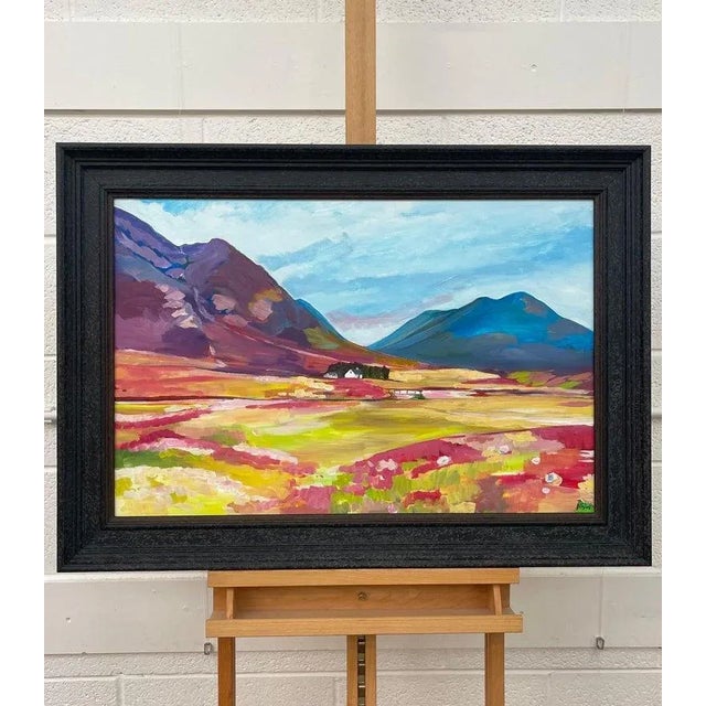 Contemporary Colourful Abstract Landscape Painting of Scottish Highlands by Contemporary Artist For Sale - Image 3 of 13
