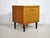 Compact mid-century cube chest of drawers in teak by Dyrlund, 1970s. The cubic body features softly rounded edges, a solid...