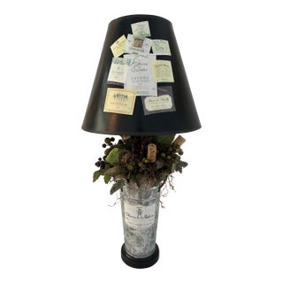 Vintage Artisanal Vineyard Table Lamp For Sale