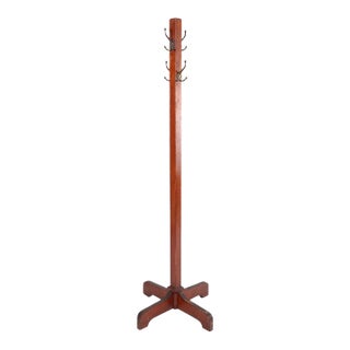 19th Century Oak Free Standing Coat Rack For Sale