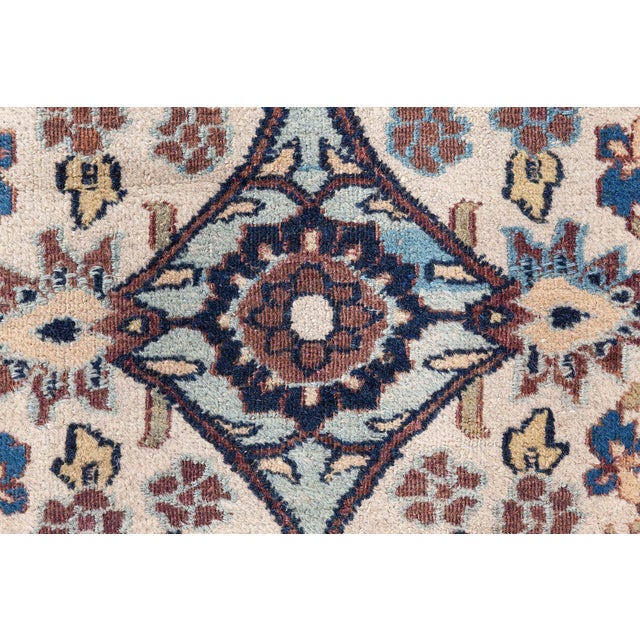 Textile Authentic 1900s Persian Meshad Handmade Wool Rug For Sale - Image 7 of 9
