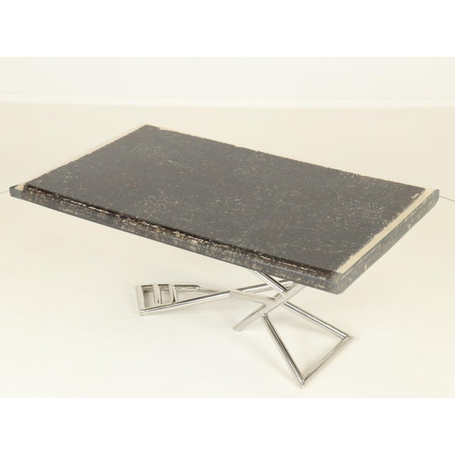 Coffee Table with Embedded Ants Nest in Resin and Stainless Steel by Bruno Helgen, Bali, 2000s For Sale - Image 10 of 18