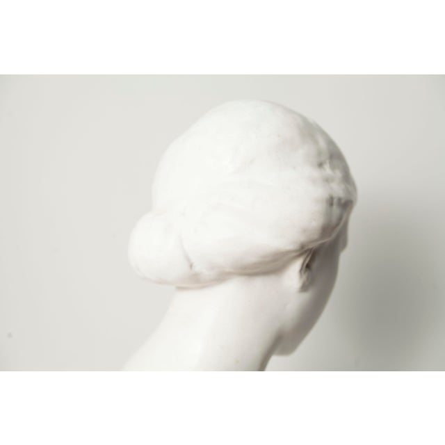 Marble Bust of a Woman, 1800s For Sale - Image 6 of 17