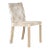 White Leather Woven Lulua Dining Chair Teak Wood For Sale