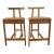 Pair of Natural Wood/Faux Leather Lulu and Georgia Barstools (Counter Height) For Sale