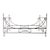 French European Campaign Style Forged Iron and Brass Daybed For Sale