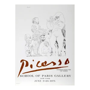 1980s "Etchings From the 347 Series - School of Paris Gallery" Print After Pablo Picasso