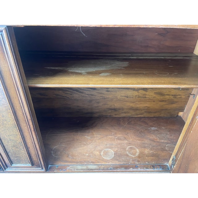 Vintage Hathaway's New York Ornate Carved Wood China Cabinet / Breakfront For Sale - Image 13 of 14