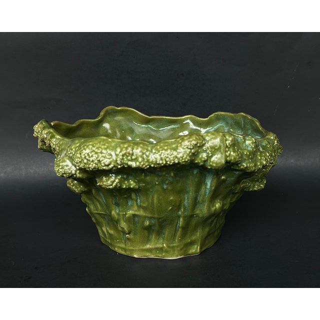 Broccoli Shaped Studio Art Pottery Bowl For Sale - Image 14 of 15