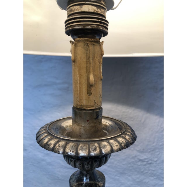 Table Lamp in Silver-Plated Metal For Sale - Image 4 of 9