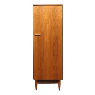Mid Century Modern Vintage Teak Single Armoire Wardrobe by White and Newton Danish Style For Sale