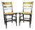 Early 19th Century American Painted Hitchcock-Style Side Chairs With Rush Seats and Gilt Stenciling For Sale