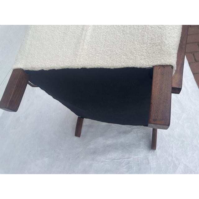 Art Deco Armchair in Lamb's Bouclé by J. Halabala, 1920s For Sale - Image 18 of 18