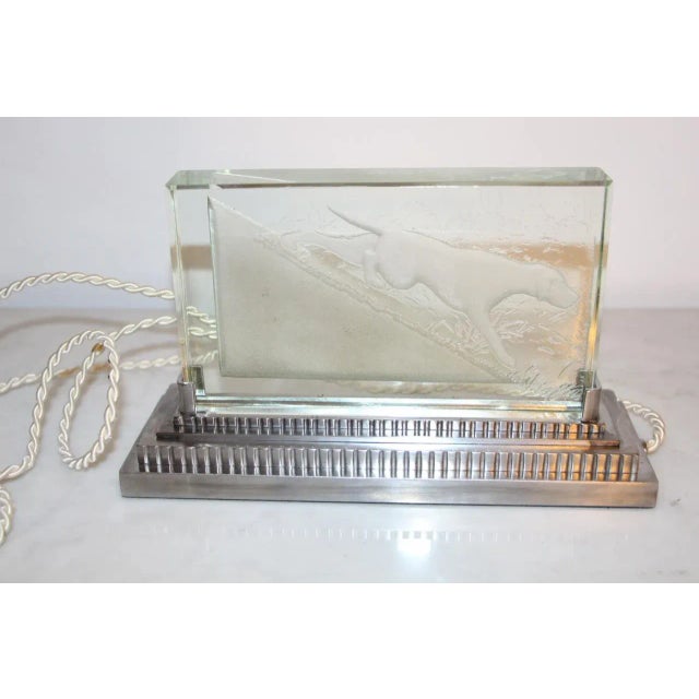 Muller Frères Glass & Wrought Iron Lamp by Muller Frères, 1930s For Sale - Image 4 of 7