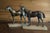 Stone Early 20th Century Bronze Horses Bookends - A Pair For Sale - Image 7 of 8