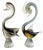 Venetian Murano Glass Swans, 1970s, Set of 2 For Sale