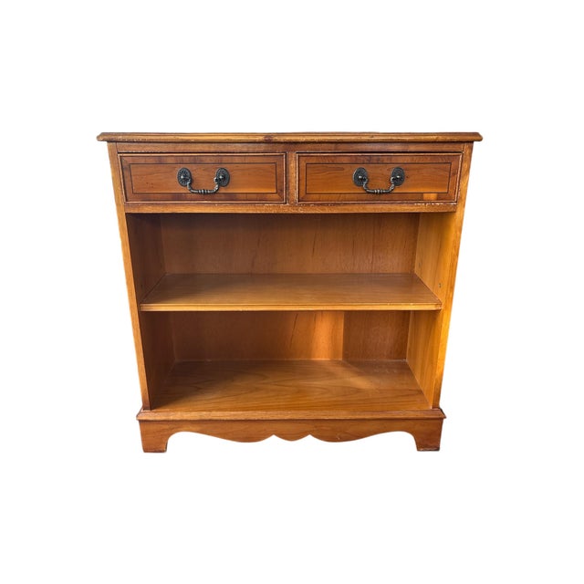 English Yew Wood Sideboard or Console Table with Drawers For Sale - Image 4 of 4