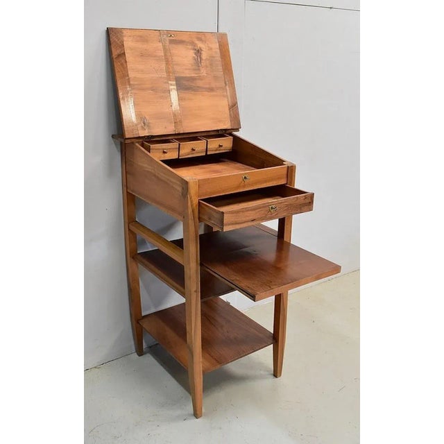 19th Century Solid Walnut Notary Desk For Sale - Image 4 of 18