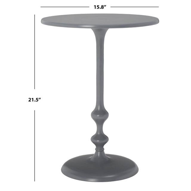 Modern Hydra Round Side Table in Dark Grey For Sale - Image 3 of 6