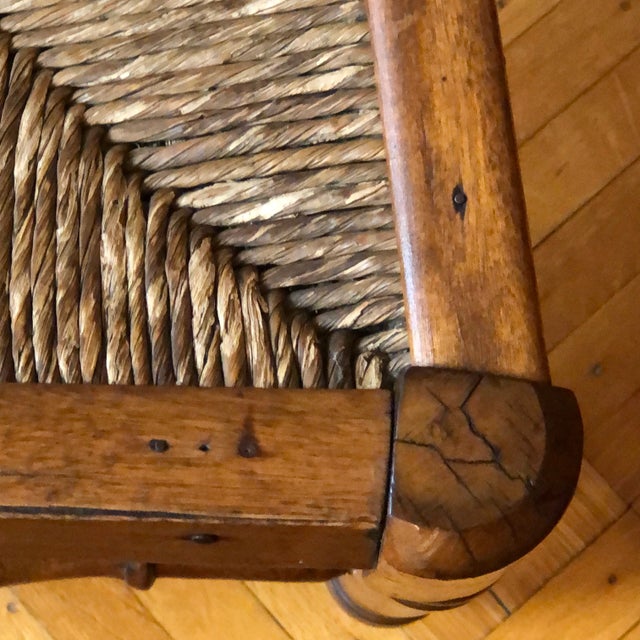 Wood Antique English-Style Bar Back Chairs — a Pair For Sale - Image 7 of 13