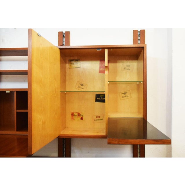 Wood Vintage Danish Wall Bookcase by Poul Cadovius, 1960s For Sale - Image 7 of 15